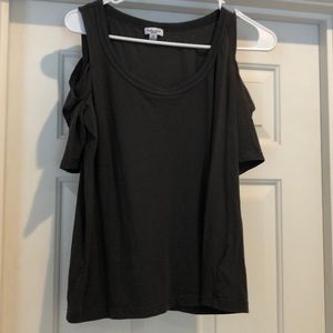 splendid cold shoulder tee